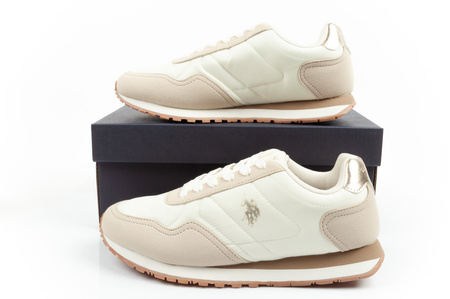 Teniși U.S. Polo Assn. pentru femei, la modă, confortabili, ecru
