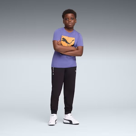 Pantaloni de trening Puma BMW MMS pentru copii, negri, confortabili, stil sportiv