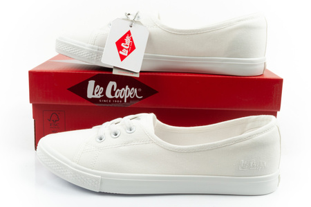 Teniși Lee Cooper pentru femei, balerini albi, fără alunecare