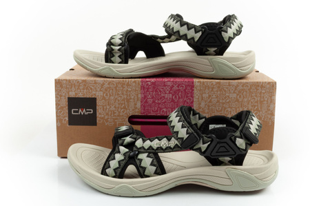 Sandale CMP Hamal pentru femei cu închidere Velcro, talpă trekking, verde