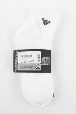 Șosete Emporio Armani Calza pentru bărbați, bumbac alb, set de 3