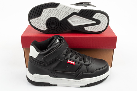 Teniși Levi's John SE Mid Negri cu Velcro pentru Copii