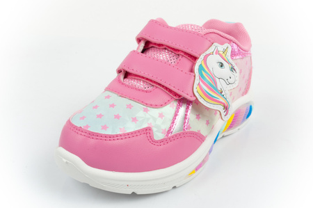 Pantofi sport pentru copii [LE000225] LED unicorn magic, roz.