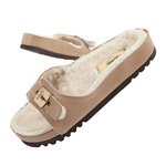 Flip-flops pentru damă Scholl Iconic MEG Taupe [F303171062] Blană, bej.