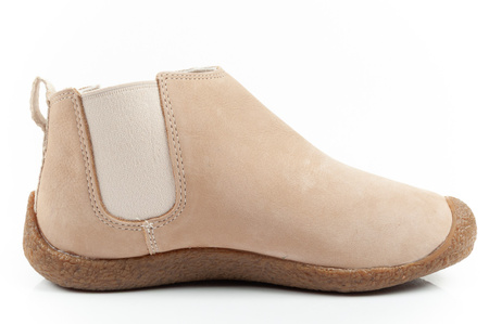 Ghete Chelsea Keen Mosey pentru femei, piele bej deschis