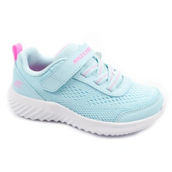 Pantofi sport Skechers Bounder albaștri pentru bebeluși cu velcro