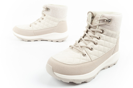 Pantofi de drumeție izolați Lee Cooper pentru femei, crem, piele ecologică