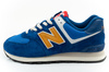 Pantofi sport New Balance 574 pentru bărbați, piele la modă, albaștri