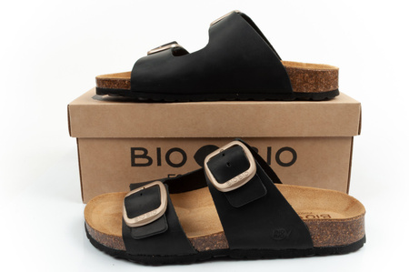 Sandale damă Bio Bio, model turnat, piele naturală, negru