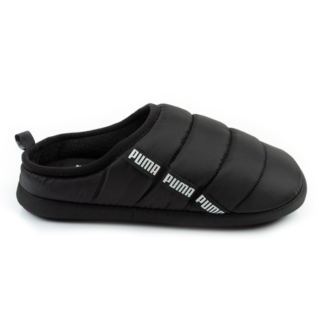 Papuci de casă Puma Scuff pentru bărbați, negri, izolați, la modă