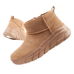 Ghete de iarnă pentru femei Skechers, ghete din piele izolate, maro