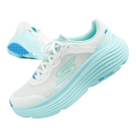 Pantofi sport Skechers Max Cushioning [129470/WLB] pentru alergare, alb și albastru.
