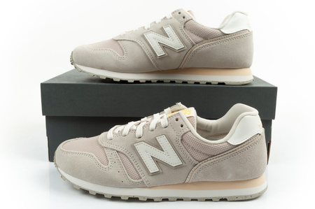Pantofi sport New Balance 373 pentru femei, piele la modă, bej, alb