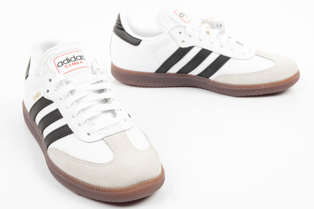 Teniși Adidas Samba, piele la modă, alb