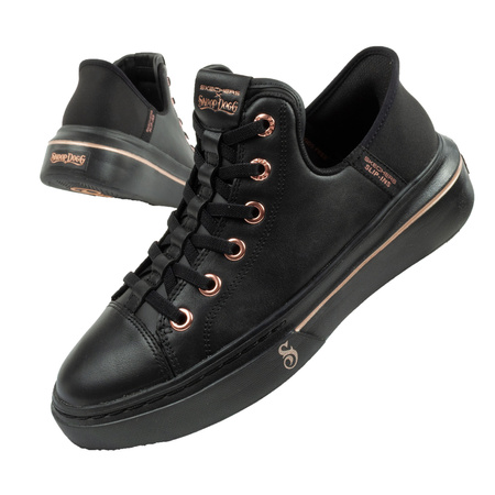 Pantofi sport de damă Skechers SLIP-INS [186001/BBK] Snoop Dogg, negru.