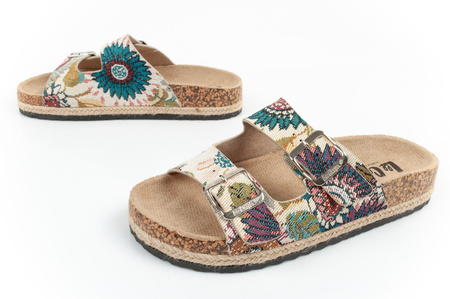 Papuci de damă Lee Cooper, model floral multicolor, confortabili [LCW-25-35-3483L]