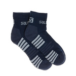 Ciorapi sport din bumbac Salomon Active [16022-NAVY/GRAY] PACK DE 2, bleumarin.