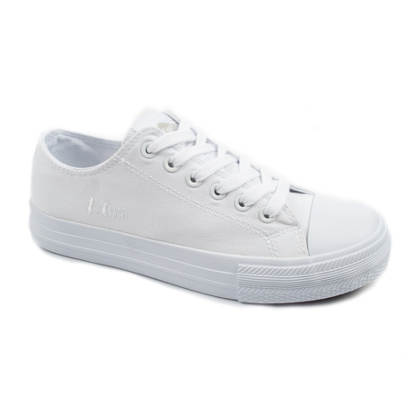 Teniși Lee Cooper pentru femei, albi la modă, confortabili