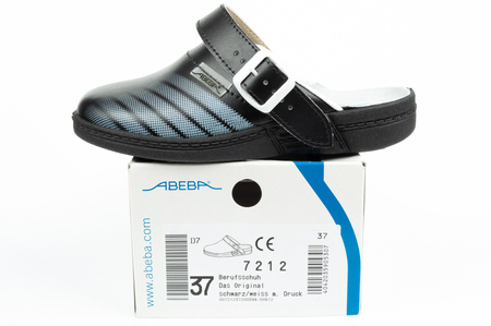 Pantofi de papuci de baie pantofi medicali Abeba din piele [7212]