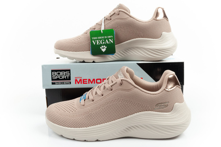 Teniși bej ușori pentru femei Skechers Bobs Squad Waves