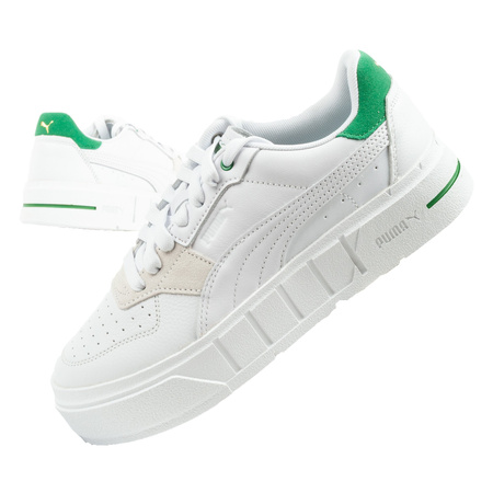 Pantofi sport damă Puma Cali Court Match din piele cu platformă albă [393094 01]