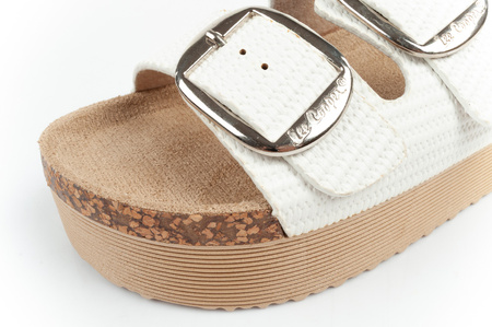 Pantofi sport Lee Cooper pentru femei, papuci cu platformă, albi, ușori [LCW-25-35-3496L]