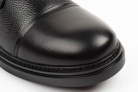 Ghete elegante Lee Cooper pentru bărbați, din piele, negre, cu izolație