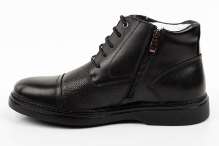 Ghete elegante Lee Cooper pentru bărbați, din piele, negre, cu izolație