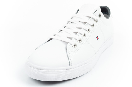 Pantofi sport Tommy Hilfiger Essential pentru bărbați, adidași confortabili din piele, albi