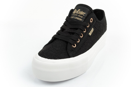 Teniși cu platformă Lee Cooper Canvas Lady [LCW-25-31-3439L], negri.