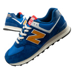 Pantofi sport New Balance 574 pentru bărbați, piele la modă, albaștri