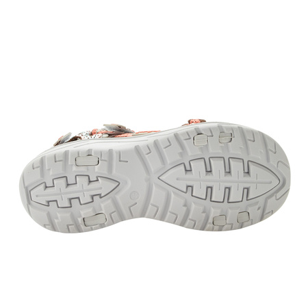 Sandale Lee Cooper pentru femei cu velcro pentru plajă de vară, gri deschis și roz