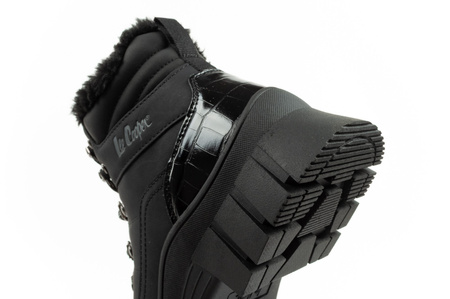 Pantofi de drumeție de iarnă Lee Cooper pentru femei, izolați, negri, cu talpă înaltă