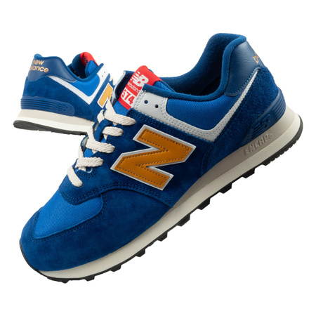 Pantofi sport New Balance 574 pentru bărbați, piele la modă, albaștri