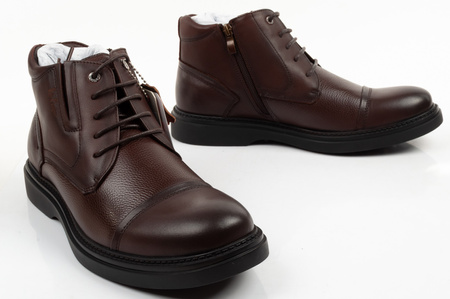 Ghete elegante Lee Cooper pentru bărbați, din piele, maro, cu izolație