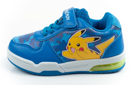 Pantofi sport pentru copii Leomil, adidași ușori Pokemon cu velcro și LED albastru deschis