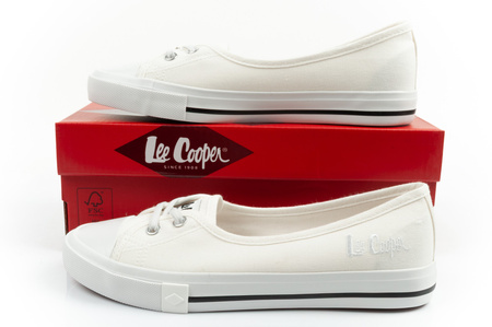 Teniși Lee Cooper pentru femei, balerini albi, fără alunecare