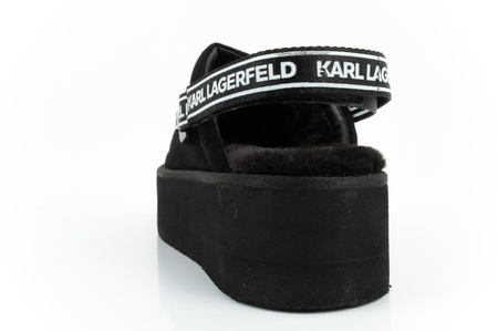 Karl Lagerfeld Pantofi sport termici cu blană, model salopetă [KL48502 50X]
