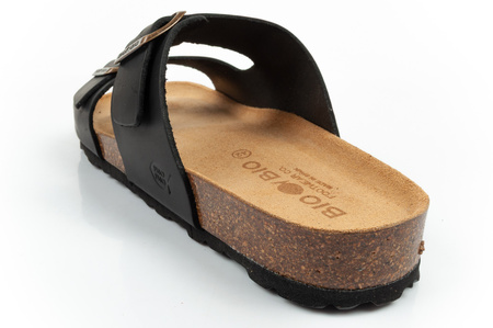 Pantofi sport Bio Bio pentru bărbați, Șlapi modelați, Piele naturală, Negru