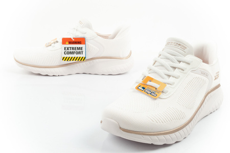 Teniși Skechers Bobs Squad Chaos SLIP-INS pentru femei, în culoarea albă