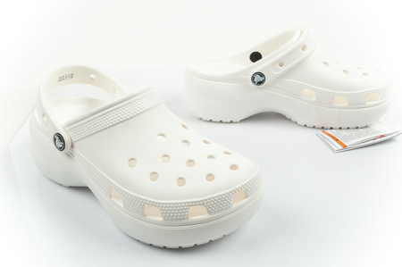 Sandale Crocs Classic Platform pentru femei și bărbați, unisex, la modă, albe
