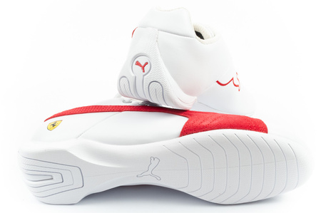 Pantofi sport Puma pentru bărbați Ferrari Future Cat, piele naturală albă, la modă