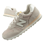 Pantofi sport New Balance 373 pentru femei, piele la modă, bej, alb