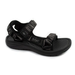Sandale Lee Cooper pentru bărbați cu velcro pentru vară, plajă, negre ușoare