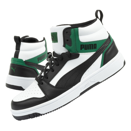 Pantofi sport pentru bărbați Puma Rebound v6 [392326 16], negru, alb și verde.
