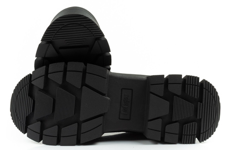 Pantofi de drumeție de iarnă Lee Cooper pentru femei, izolați, negri, cu talpă înaltă