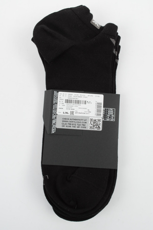 Șosete până la gleznă din bumbac Emporio Armani Calza, negre, confortabile, set de 3