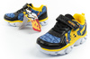 Pantofi sport pentru copii Leomil, adidași ușori Pokemon cu velcro, LED, negru și galben