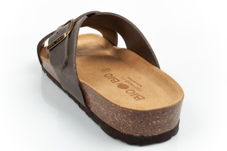 Pantofi sport Bio Bio pentru bărbați, Șlapi conturați, Piele naturală, Maro