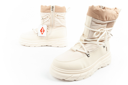 Pantofi de drumeție de iarnă Lee Cooper pentru femei, izolați, bej și crem